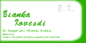 bianka kovesdi business card